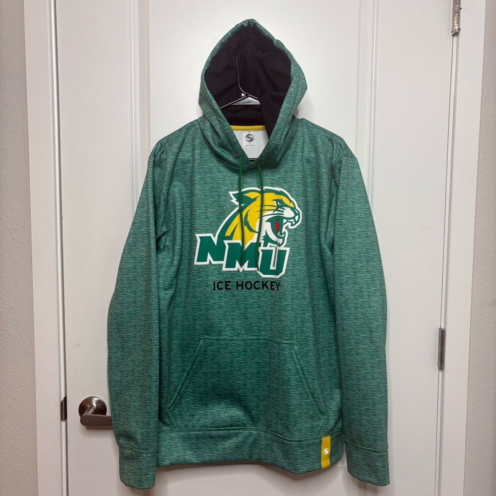 NEW ProSphere NMU Ice Hockey Green Hoodie